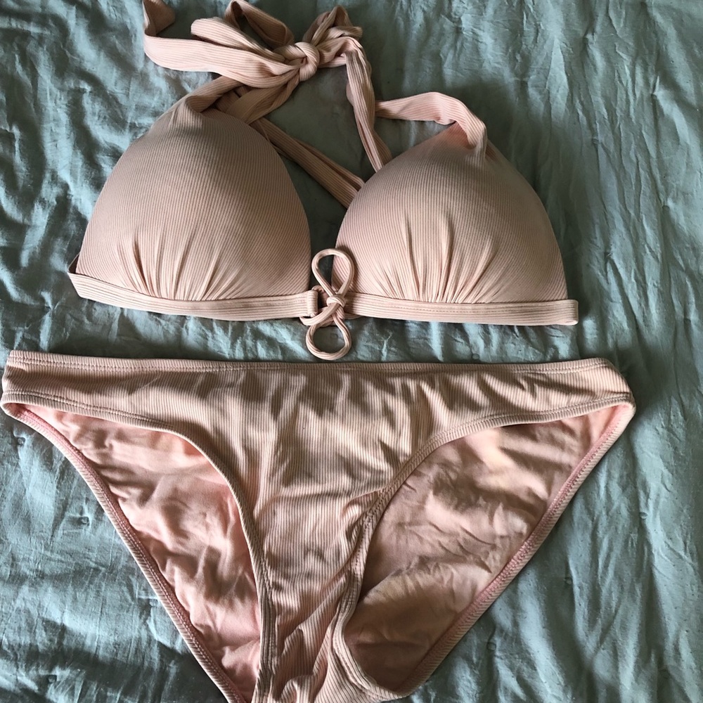 blush pink bikini